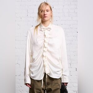 R13 Shirred Boyfriend Shirt. Brand new with tags. $895.00 USD. Size medium